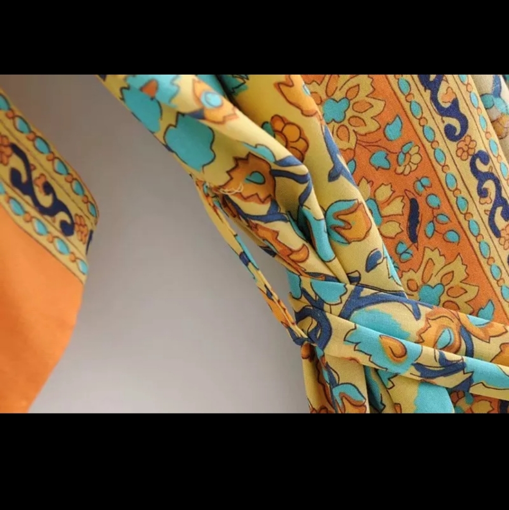 NEW VINTAGE BOHEMIAN ROBE KIMONO - Picture 7 of 15